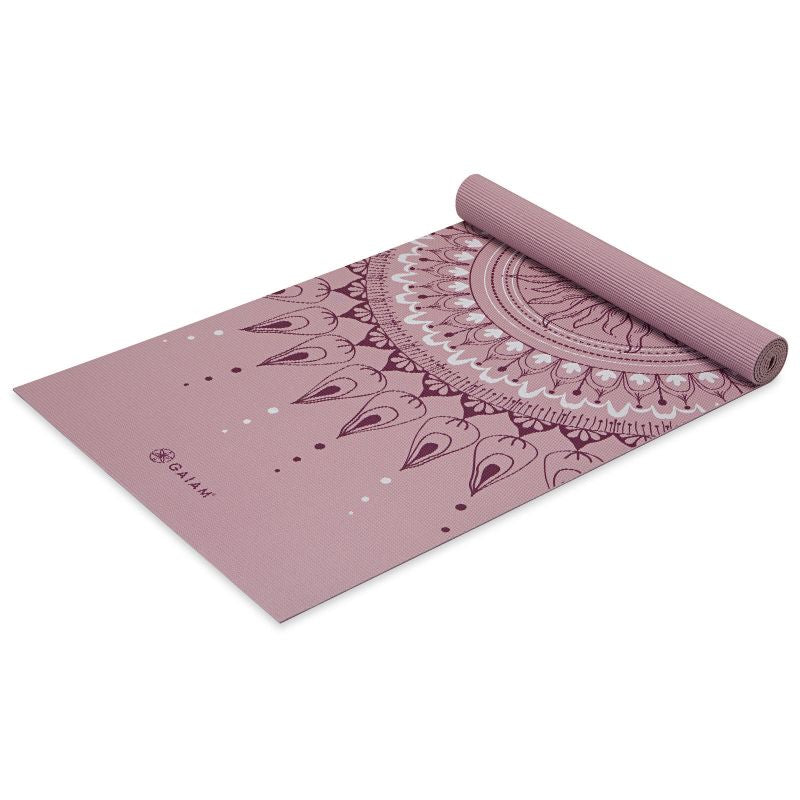 Gaiam Here &amp; Now Dusty Rose Yoga Mat 4mm 65272 - Sportmania.hu