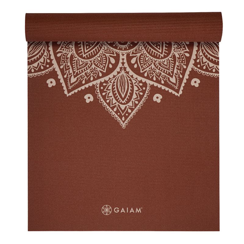 Gaiam Intense Rust Sundial Flower Yoga Mat 5mm 65733 - Sportmania.hu