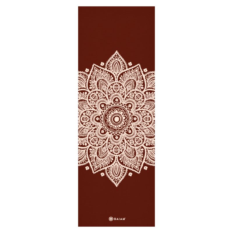 Gaiam Intense Rust Sundial Flower Yoga Mat 5mm 65733 - Sportmania.hu