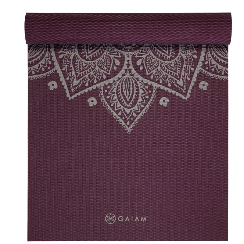 Gaiam Midnight Plum Sundial Flower Yoga Mat 5mm 65734 - Sportmania.hu