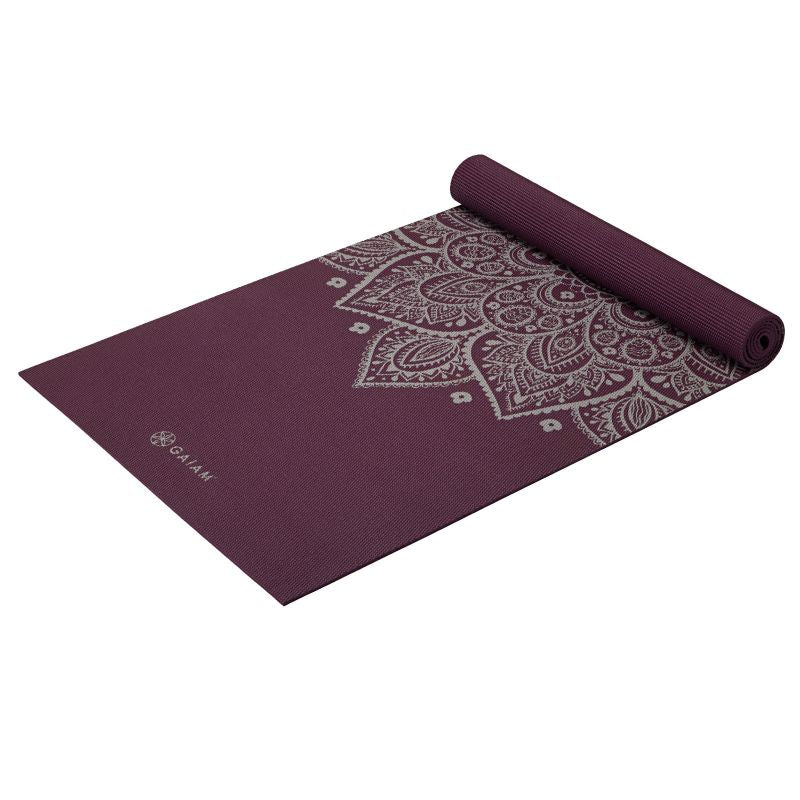 Gaiam Midnight Plum Sundial Flower Yoga Mat 5mm 65734 - Sportmania.hu