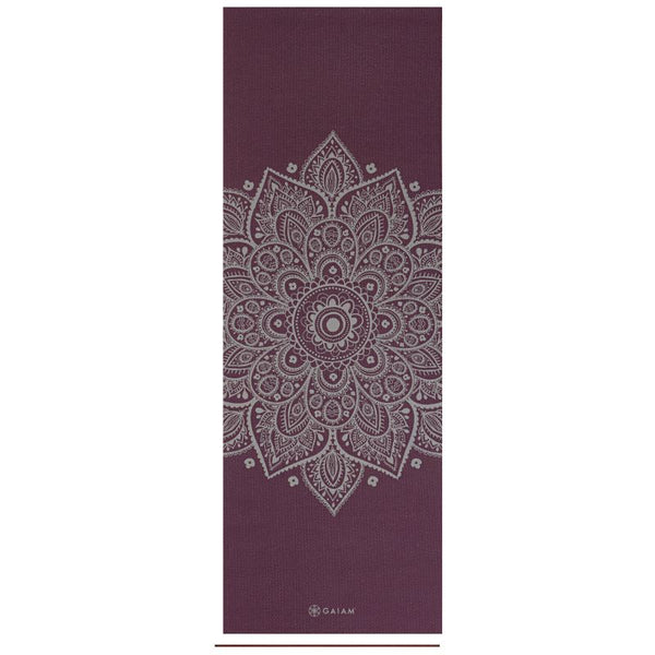 Gaiam Midnight Plum Sundial Flower Yoga Mat 5mm 65734 - Sportmania.hu