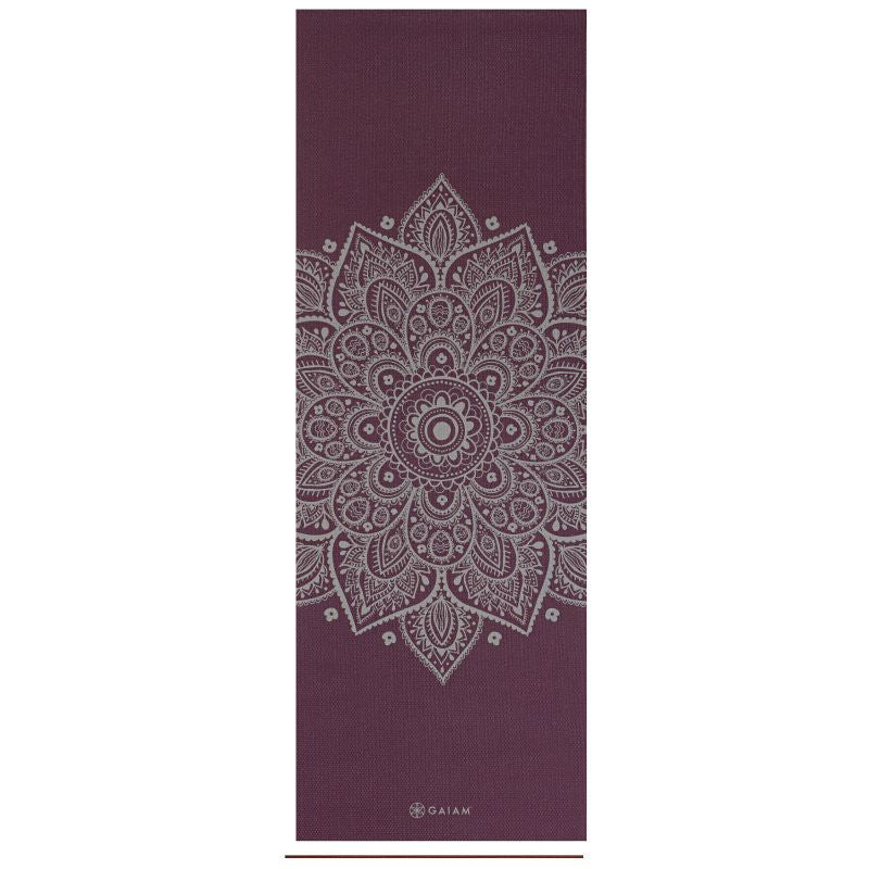 Gaiam Midnight Plum Sundial Flower Yoga Mat 5mm Edzőfelszerelés 65734