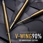 Harrows 90% 50th Anniversary Edition Steeltip Darts V-WING