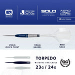 Harrows 90% steeltip darts GEO02Torpedo