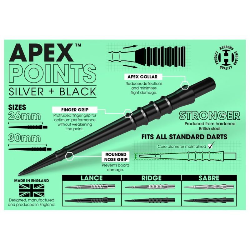 Harrows Apex Sabre Hs-Tnk-000013917 Steeltip Dart Tips - Sportmania.hu