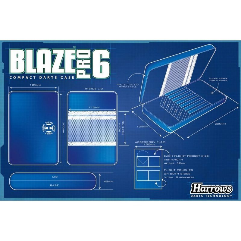 Harrows Blaze Pro 6 Case Darts Case - Sportmania.hu