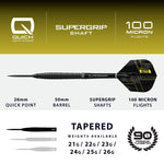 Harrows NX-90 Edition QP darts 90% steeltip fekete NX-90BlackEditionQP