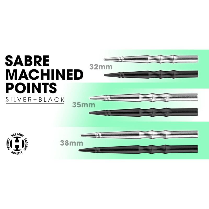 Harrows Saber Machined steeltip dart points dart felszerelés HS-TNK-000016673