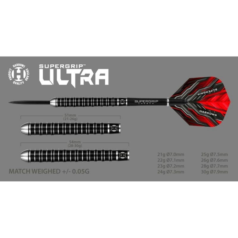 Harrows Supergrip Ultra 90% Steeltip Hs-tnk-000013890 - Sportmania.hu