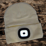 head Beanie With 4-Led Headlamp, 120 Lm, 3 Modes, For Outdoor Activities fehér kötött sapka GSP-1088228