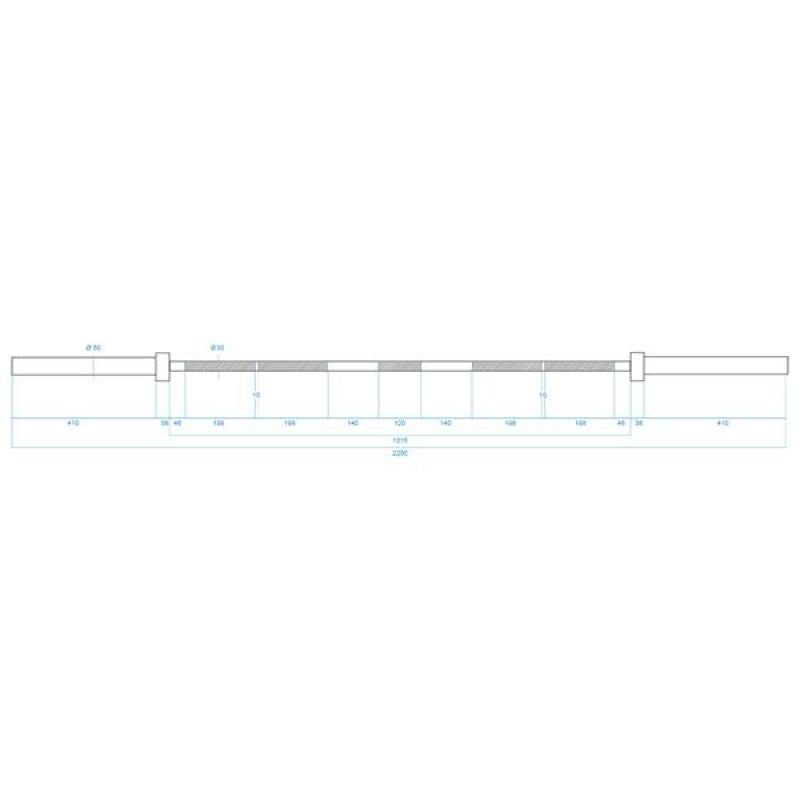 HMS BLACK GO700 Olympic bar fekete 17-60-010