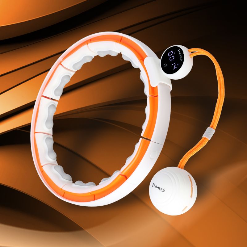 HMS HHM21 HULA HOP WHITE/ORANGE WITH MAGNETS, TPE PROTECTION AND WEIGHT + COUNTER narancssárga 17-44-597