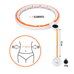 HMS HHM21 HULA HOP WHITE/ORANGE WITH MAGNETS, TPE PROTECTION AND WEIGHT + COUNTER narancssárga 17-44-597