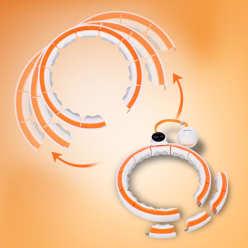 HMS HHM21 HULA HOP WHITE/ORANGE WITH MAGNETS, TPE PROTECTION AND WEIGHT + COUNTER narancssárga 17-44-597