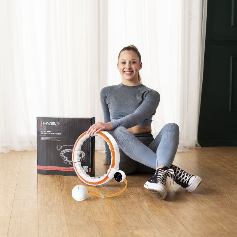 HMS HHM21 HULA HOP WHITE/ORANGE WITH MAGNETS, TPE PROTECTION AND WEIGHT + COUNTER narancssárga 17-44-597