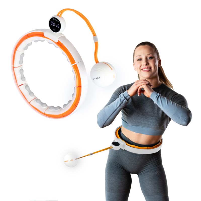HMS HHM21 HULA HOP WHITE/ORANGE WITH MAGNETS, TPE PROTECTION AND WEIGHT + COUNTER narancssárga 17-44-597