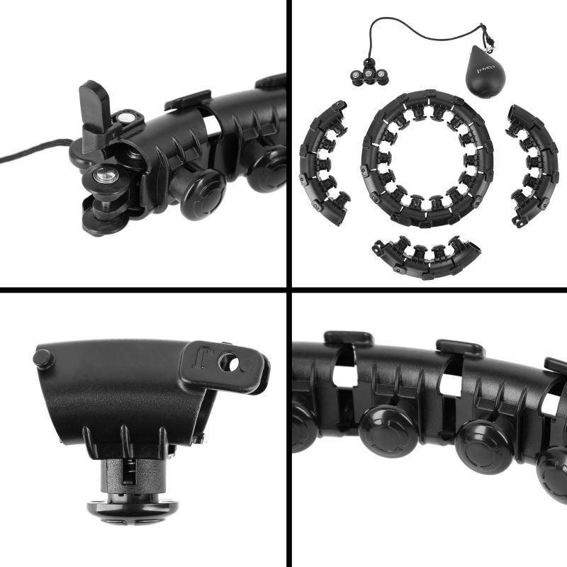 HMS Hula Hop Set Hhw12 With Projections And Weight + Belt Br163 Plus Size táska, fekete