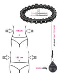 HMS Hula Hop Set Hhw12 With Projections And Weight + Belt Br163 Plus Size táska, fekete