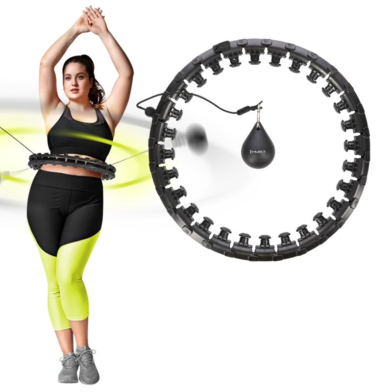 HMS Hula Hop Set Hhw12 With Projections And Weight + Belt Br163 Plus Size táska, fekete