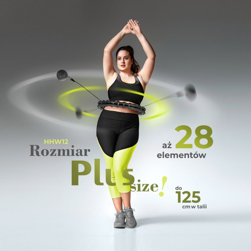 HMS Hula Hop Set Hhw12 With Projections And Weight + Belt Br163 Plus Size táska, fekete