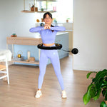 HMS Magnetic Hula Hoop Set Black/Gold HHM13 with Counter + Slimming Belt BR163 Black derékszorító öv, arany