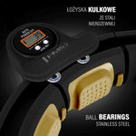 HMS Magnetic Hula Hoop Set Black/Gold HHM13 with Counter + Slimming Belt BR163 Black derékszorító öv, arany