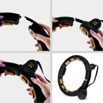 HMS Magnetic Hula Hoop Set Black/Gold HHM13 with Counter + Slimming Belt BR163 Black derékszorító öv, arany