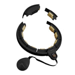 HMS Magnetic Hula Hoop Set Black/Gold HHM13 with Counter + Slimming Belt BR163 Black derékszorító öv, arany