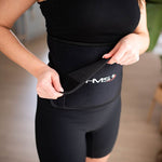 HMS Magnetic Hula Hoop Set Black/Gold HHM13 with Counter + Slimming Belt BR163 Black derékszorító öv, arany