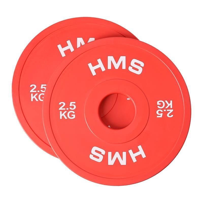 HMS Olympic Bumper Plate 2x2.5kg piros edzőfelszerelés 17-61-111