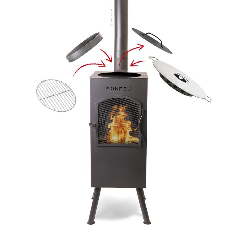 Inny BonFeu BonCarré garden fireplace rusty unisex Dzseki 3503R