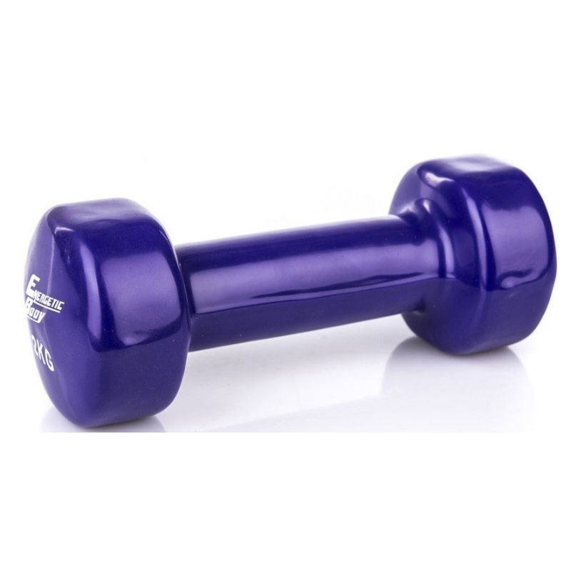 Inny Energetic Body Vinyl Dumbbell 2kg Edzőfelszerelés lila 274656