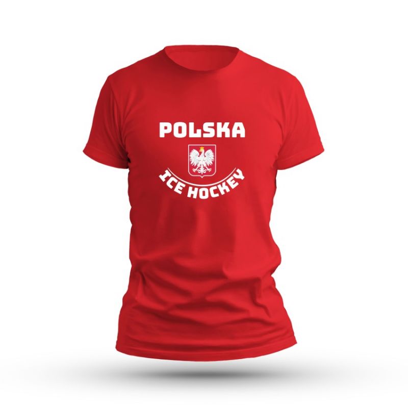Inny Poland Ice Hockey Jr SREPBPLICE-RD-12 T Póló piros, gyerek SREBPLICE-RD-12