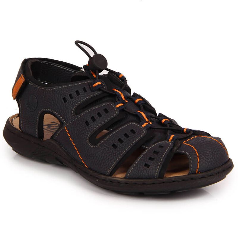 Inny Rieker M 22021-14 navy blue closed sandals férfi Szandál RKR518