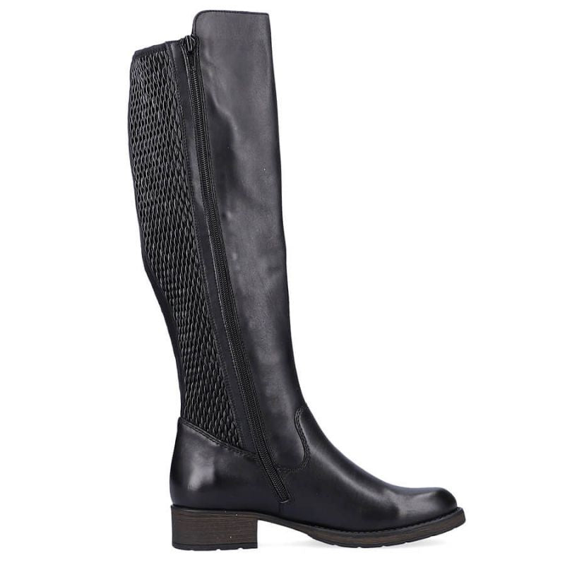 Inny Rieker W Z9591-00 black leather boots Cipő női R352