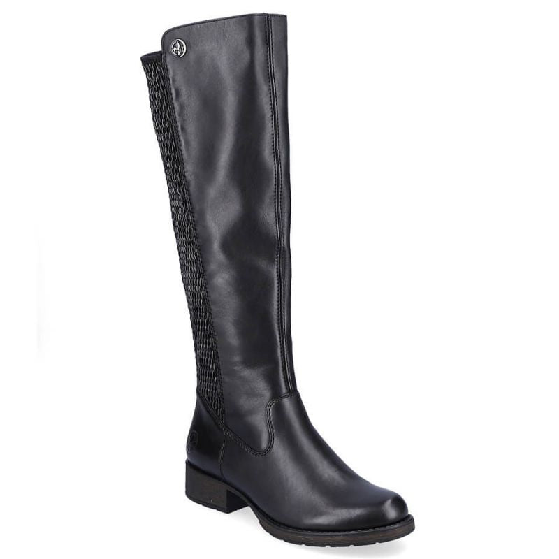 Inny Rieker W Z9591-00 black leather boots Cipő női R352