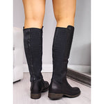 Inny Rieker W Z9591-00 black leather boots Cipő női R352