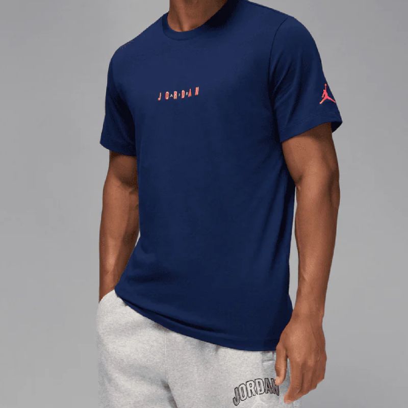 jordan Air Jumpman Embroidered Air Crew Navy Blue Men's Sports T-Shirt - sötétkék férfi póló