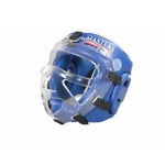 Masters Boxing Helmet with Mask KSSPU-M (WAKO APPROVED) védőfelszerelés, piros