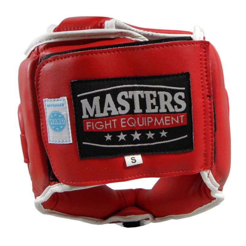 Masters Boxing Helmet with Mask KSSPU-M (WAKO APPROVED) védőfelszerelés, piros