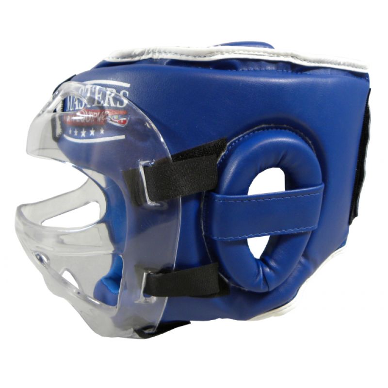 Masters Boxing Helmet with Mask KSSPU-M (WAKO APPROVED) védőfelszerelés, piros