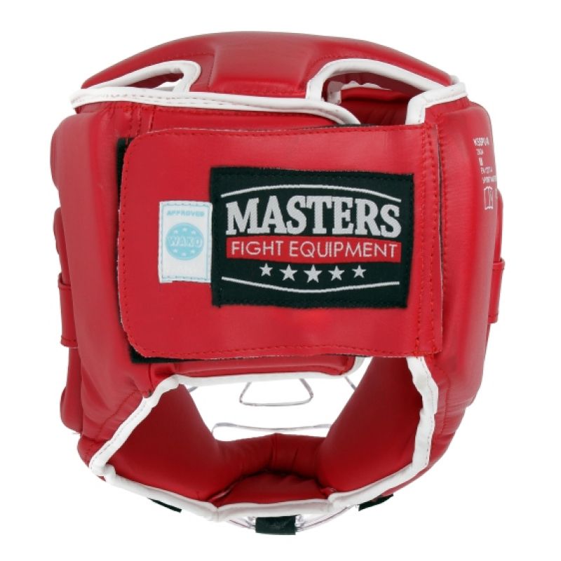 Masters Boxing Helmet with Mask KSSPU-M (WAKO APPROVED) védőfelszerelés, piros