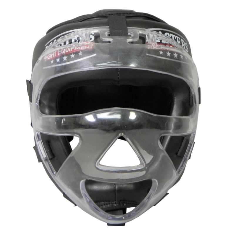 Masters Boxing Helmet with Mask KSSPU-M (WAKO APPROVED) védőfelszerelés, piros