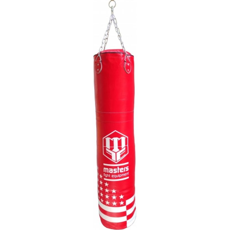 MASTERS FIGHT EQUIPMENT Leather punching bag 150/35 cm full WWS-STAR-1 NEW kék edzőfelszerelés 0442-STAR-102