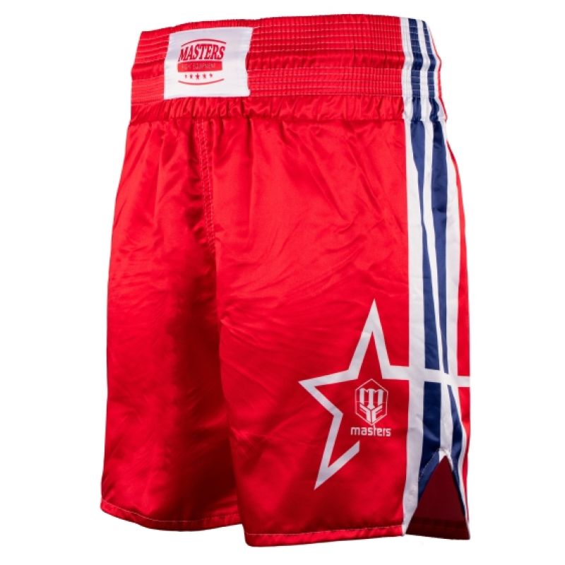 MASTERS FIGHT EQUIPMENT MASTERS SUPERSTAR boxing piros rövidnadrág 04006-S02-M