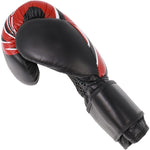 MASTERS FIGHT EQUIPMENT RBT-5A leather black and red piros kesztyű 0155-120102 boxkesztyű