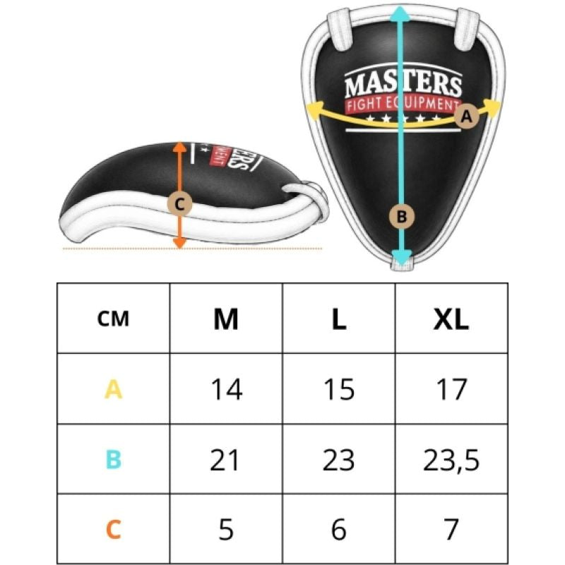Masters Men's metal jockstrap - S-4 THAI védőfelszerelés, fekete