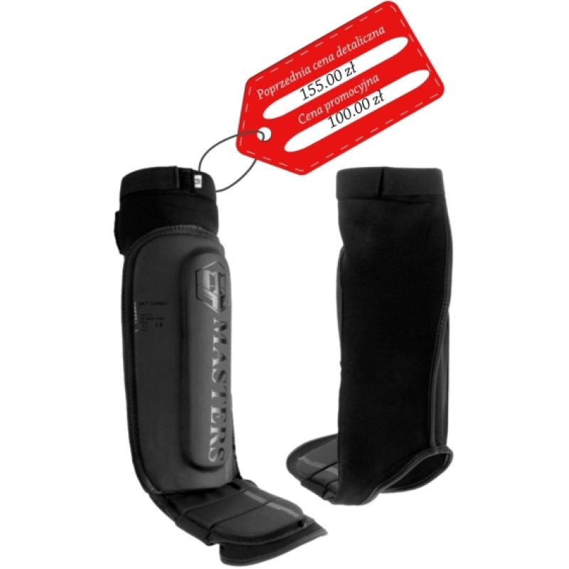 Masters NS-Combat-Matt shin guards védőfelszerelés, fekete