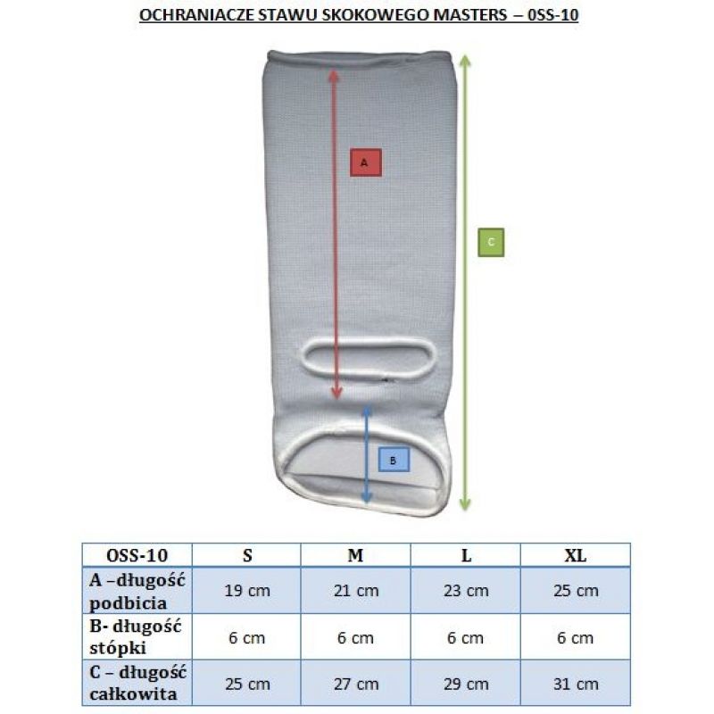 Masters OSS-10 Flexible Ankle Protector védőfelszerelés, fekete